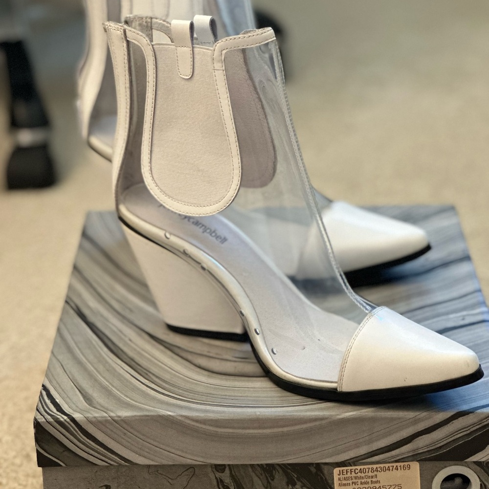 Jeffery Campbell White Women's Wedge Shoes